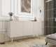 Комод Perfect Home Оро/Oro K160 3-дверний із золотими ніжками Бежевий - зображення 1