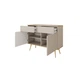 Комод Perfect Home Оро/Oro KSZ107 MDF 2-дверний з 2 ящиками та золотими ніжками Бежевий - зображення 2