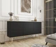 Комод Perfect Home Оро/Oro K160 3-дверний із золотими ніжками Чорний - зображення 1