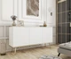 Комод Perfect Home Оро / Oro K160 3-дверный с золотыми ножками Белый - изображение 1