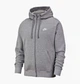 Кофта мужская Nike M Nsw Club Hoodie Fz Bb L Сірий BV2645-063 - изображение 1