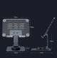 Подставка настольная держатель под планшет или телефон металлический поворот на 360° складная, K9-3_silver2 - изображение 5
