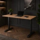 Стіл Space 2 електричним регулюванням висоти Ferrum-decor 75x100x67 Чорний метал ДСП Дуб Евок Прибережний 16 мм (SPACE2031) - зображення 5