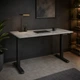 Стіл Space 2 електричним регулюванням висоти Ferrum-decor 75x135x67 Чорний метал ДСП Бетон 16 мм (SPACE2045) - зображення 1