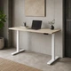 Стіл Space 2 електричним регулюванням висоти Ferrum-decor 75x135x67 Білий метал ДСП Кашемір 16 мм (SPACE2054) - зображення 5