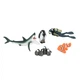 Набор фигурок Kids Team Sea Акула, Пингвины, Рыба Клоун, Аквалангист ,Q9899-P24 - изображение 1