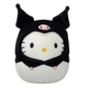 Мягкая игрушка Squishmallows Хеллоу Китти в образе Куроми 20 см, SQSN00388 - изображение 1