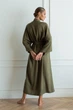 Forli Халат шелковый с хлопком Khaki ONE SL0035-15-04_ONE - изображение 5