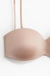 Бюстгальтер бандо пуш ап со съемными бретелями H&M Microfiber Bandeau телесный 85C (1223360) - изображение 3