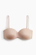 Бюстгальтер бандо пуш ап со съемными бретелями H&M Microfiber Bandeau телесный 85C (1223360) - изображение 4