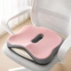 Ортопедическая подушка для сидения с отверстием Memory Foam 38х30х6 см для кресла, авто розовая - изображение 2