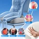 Ортопедическая подушка для сидения с отверстием Memory Foam 38х30х6 см для кресла, авто голубая - изображение 3