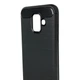 Чехол для Samsung Galaxy A6 (2018) A600 черный карбон (карбон, противоударный) - изображение 4