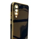Чехол для Xiaomi Mi 9 Lite черный глянцевый с золотой окантовкой (глянцевый, золотая окантовка) - изображение 3