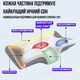 Ортопедическая подушка Memory Foam для шеи и плеч 62×37-8-12 см, форма бабочка, эффект памяти 1300 гр KT7006279 - изображение 7