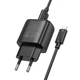 Зарядное устройство для телефона USB / Сетевой адаптер Hoco C141A Smart 2.1A (2USB-A) + кабель USB to MicroUSB (черный) - изображение 5