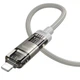Дата кабель Hoco U151 Goldsmith 4in1 Type-C для USB/Type-C для Lightning 240W (1.2m) Gray - зображення 3