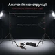 Стійка-ворота для фону з посиленими штативами, чохлом та затискачами 2.6х3 м - зображення 5