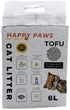 Наполнитель для кошачьего туалета Happy Paws Тофу с ароматом Активированного угля 2.6 кг / 6 л (6977875410316) - изображение 1