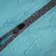 Дождевик комбинезон для собак средних и крупных пород WAUDOG Clothes Collar водонепроницаемый защитный от грязи с молнией на спине голубой размер M47 длина 44-47 см обхват груди 69-72 см шеи 47-50 см (19892) - изображение 3
