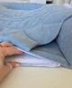 Кокон с крыльями, гнёздышко для новорожденных, 90х52см, Chickabiddy синий хлопковый велюр, позиционер для малыша - изображение 8