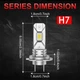 LED лампи H7 70W 18000Лм 6000K з пасивним охолодженням для 12-18В - зображення 3