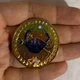 Монета знак зодиака Рак в пластиковом кейсе золотистый 4 см - изображение 3