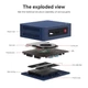 Неттоп Beelink MINI S12 Pro, Navy Blue, N100 (4x3.4 GHz, 6 Вт), 12Gb DDR4 3200 MHz SO-DIMM, 512Gb SSD NVMe, 1x2.5' SATA, UHD Graphics, WiFi 6, Bluetooth 5.2, GLan, 4xUSB 3.2, 2xHDMI, Windows 11 Pro, кріплення VESA у комплекті - изображение 4