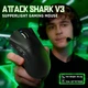 Мишка Attack Shark V3 Ultra-Light Wireless PAW3311 сенсор 25000dpi. 6кн. Black (V3B_AS) - изображение 2