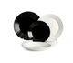 Сервиз столовый Luminarc Harena Black & White Черно-белый из ударопрочного стекла 18 предметов на 6 персон (163-135-N1518) - изображение 4
