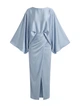 Атласна сукня з рукавами «Кажан» ElborDress, блакитна, one size - зображення 1