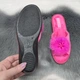 Тапочки женские домашние Белста розовые с открытым носком и меховым помпоном 37р (24 см) 2849 - изображение 7