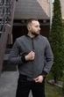 Мужской кашемировый бомбер куртка демисезонный без капюшона осенний весенний L Серый - изображение 1
