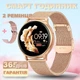 Умные женские смарт часы Smart Melisia Gold watch для android и ios с круглым циферблатом золотистые с двумя ремешками металическим и силиконовым - изображение 7