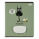 Тетрадь ZiBi CRAZY CAT 48 листов, клетка оливковый (ZB.1703-36) - изображение 1