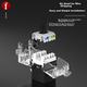 Модуль AMPCOM AMC6A228WT Keystone RJ-45 UTP Cat 6a безінструментальний на 2 порти Золотисто-білий - зображення 3