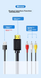 Кабель-преобразователь BIAZE ZH259 HDMI на AV черный 1 м (ZH259-1m) - изображение 3