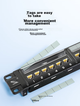 Патч-панель SAMZHE WAN-20 19" 1U 24 порта Cat 6a UTP с органайзером - изображение 7