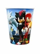 Одноразові стаканчики Sonic, святкові стакани Сонік, дитячий посуд на день народження, набір 10 шт., висота 8,5 см - зображення 3