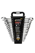 Ключі комбіновані MASTERTOOL набір 15 шт (6-19, 22 мм) CrV SATIN FINISH DIN3113 71-2115 - зображення 1