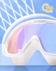 Очки для плавания Nordvik HorizonPro панорамные с антифогом и UV-защитой White - изображение 3