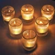 Подсвечники для чайных свечей Vohocandle ребристые стеклянные прозрачные 12 шт 5.5×6.5 см - изображение 1