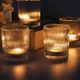 Подсвечники для чайных свечей Vohocandle ребристые стеклянные прозрачные 12 шт 5.5×6.5 см - изображение 2