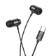 Проводная гарнитура Hoco M122 USB-C с микрофоном и кнопкой ответа, черный - изображение 3