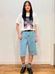 Футболка хлопковая оверсайз длинная женская Uniqlo 313646846 M Белая с принтом (1161952333) - изображение 5