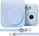 Набор для девушки или подростка с фотокамерой мгновенной печати Fujifilm INSTAX Mini 12 Pastel Blue + 40 фото + альбом на 64 фото + чехол + ремешок + подарочная упаковка, голубой - изображение 4