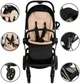 Детская универсальная коляска 2 в 1 Kidwell Velmont Black/Gold (люлька и прогулочный блок, амортизация, легкая алюминиевая рама) - изображение 9