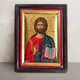 Писаная греческая икона Иисус Христос Вседержитель 24×30 см - изображение 1