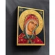 Маленькая писаная греческая икона Божией Матери 9×11,5 см - изображение 2