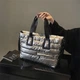 Спортивна сумка Lesko HT8264 Silver для спорту фітнесу подорожей жіноча дорожня з ручками - зображення 3